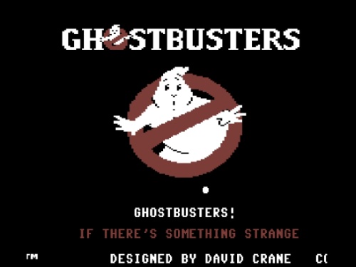 Title Screen of Ghostbusters for Commodore 64